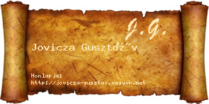 Jovicza Gusztáv névjegykártya