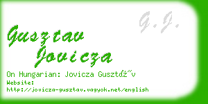 gusztav jovicza business card